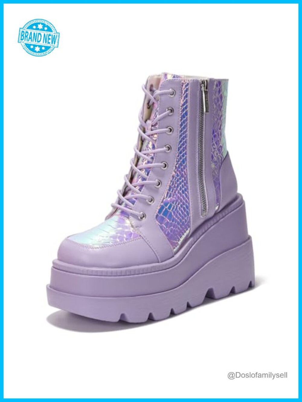 Cape Robbin Radio Platform Ankle Boots Chunky Block Heel PU Mid-Top